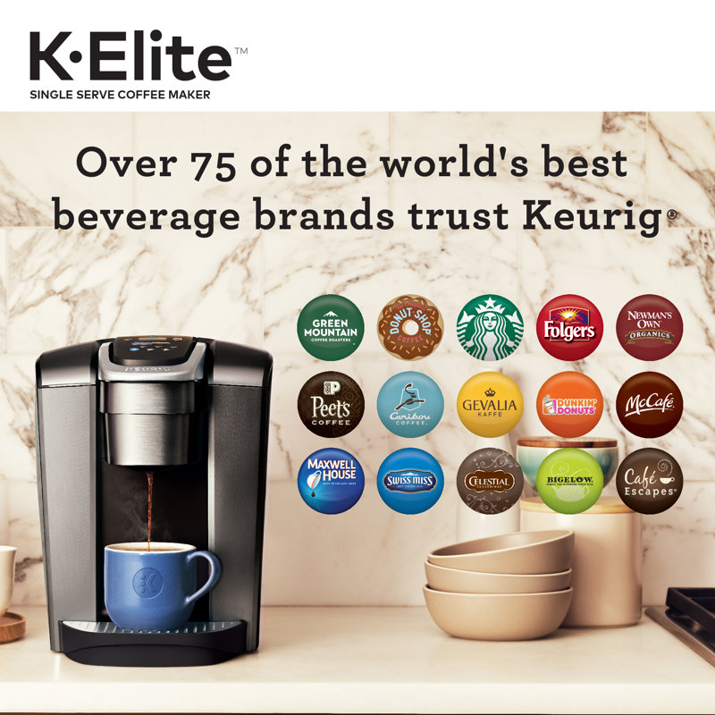 Keurig KElite SingleServe KCup Pod Coffee Maker with Iced Coffee